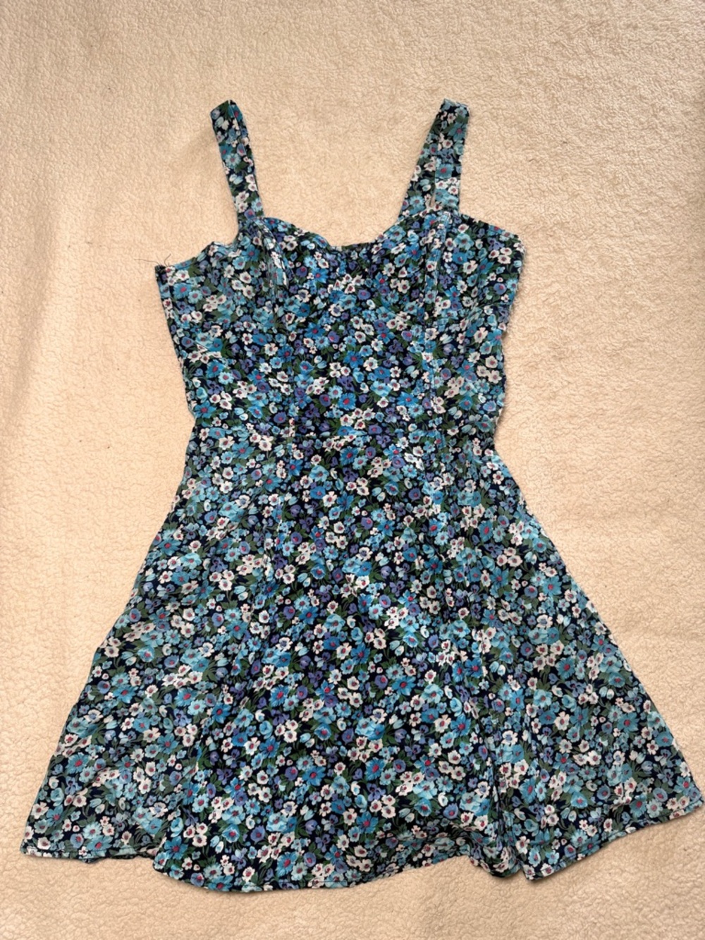 Yes Clothing Co Blue Floral Mini Dress Jrs size 11